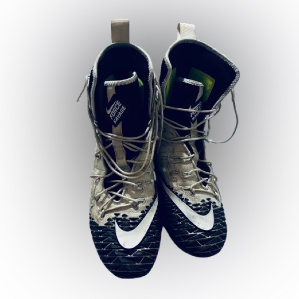 Men’s Nike Vapor Max Cleats Black and White - Size 9.5